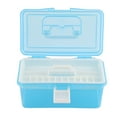 thumbnail image 2 of Caja de herramientas, caja de herramientas de 2 capas, caja de almacenamiento portátil, caja de herramientas de hardware, rendimiento inigualable, 2 of 8