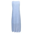 thumbnail image 6 of Sakmal Plus Size Summer Dresses for Women Blue Maxi Sundress Flowy Dress Lace Sleeveless Dresses, 6 of 7