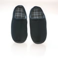 thumbnail image 2 of Deluxe Comfort Men's Slip-On House Slipper, Size 9-10 ? Comfortable Foam Cushioning ? Classic Checkered Plaid Lining ? Durable Non-Marking Rubber Sole ? Men's Slippers, Blue, 2 of 6