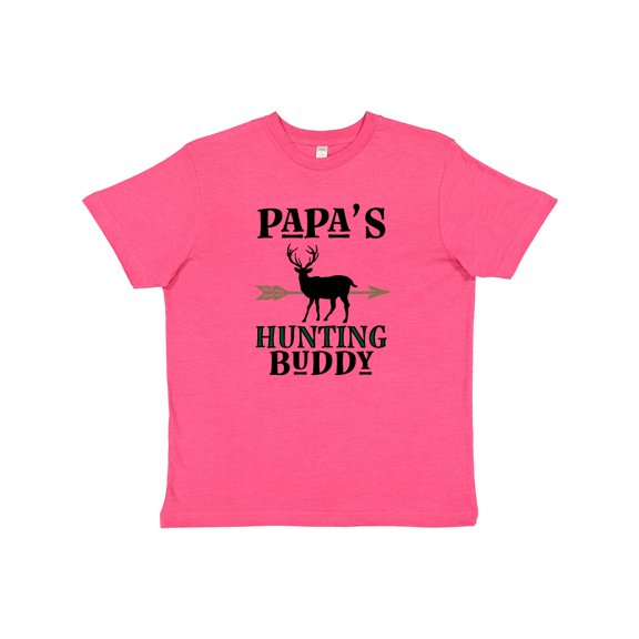 Inktastic Papa Hunting Buddy Bow Hunter Youth T-Shirt