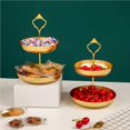 thumbnail image 3 of Soporte De Hierro De Dos Niveles Para Servir Frutas, Bandeja Para Aperitivos, Plato Redondo, Magdalenas, Frutas, Postres, Té, Pastel, Soporte Para Fiesta De Cocina Guardurnaity HA020738-00, 3 of 7