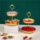 thumbnail image 3 of Soporte De Hierro De Dos Niveles Para Servir Frutas, Bandeja Para Aperitivos, Plato Redondo, Magdalenas, Frutas, Postres, Té, Pastel, Soporte Para Fiesta De Cocina Noticed HA020738-00, 3 of 7