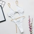 thumbnail image 5 of Lopeceal Women Sexy Monokini Swimsuits Deep V Neck Bodysuit Cut Out One Piece Bathing Suit Chain Linked Swimwear, 5 of 6