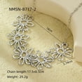 thumbnail image 2 of NICKSUN 18K Gold Plated Stainless Steel Hammered Hollow Flower Choker, Irregular Textured Petal Floral Statement Necklace, Vintage Luxury All-Match Women’s Neck Jewelry, 2 of 7