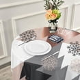 thumbnail image 5 of Coolnut Rose Gold Abstract Christmas Tree Round Tablecloth 60", Party Lace Round Table Cloth Water Resistant Spill Proof Large Table Cover for Kitchen BBQ Hotel Dining Party Decor, 5 of 7