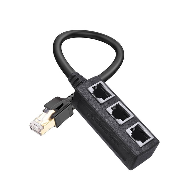 RJ45 Câble Répartiteur Ethernet RJ45 Mâle vers Femelle Port LAN Répartiteur de Réseau Ethernet Adaptateur Câble Cat5 Cat5e Cat6 Cat7 Cat8