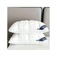 thumbnail image 6 of HVNDE 2PCS Luxury 5-Star Hotel Quality Pillow, KING SIZE- Deep Sleep Neck SupportNon.Collapse High Pillow Core For All Seasons, Machine Washable, White SatinFinish.Pillows For Sleeping, 6 of 6