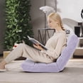 thumbnail image 2 of Costway Adjustable 14-Position Floor Chair Folding Lazy Gaming Sofa Chair Cushioned New Light purple, 2 of 10