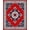 Red, Pattern 3, variant on ODIKA 4'x6' Machine Washable Non-Slip Area Rug, Boho With Eclectic Ornamental Embellishments High Traffic Rug, Red, 482889