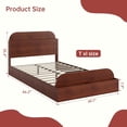 thumbnail image 3 of Cadre de Lit Plateforme en Bois Robuste Format Simple TG avec Tête et Pied de Lit de Rangement – Lattes Robustes, Aucun Sommier Requis, Assemblage Facile – Mobilier de Chambre Idéal, Rouge, 3 of 6