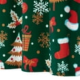 thumbnail image 7 of Yiwa Christmas Short Curtains Snowman and Xmas Tree Print Kitchen Curtain Panels for Bedroom, Set of 2, 26" W x 45" L, Green, 7 of 7