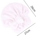 thumbnail image 4 of Jumpingount Gorro de ducha de pelo de secado rápido para mujer, gorro de secado de pelo absorbente, toallas de poliéster para adultos, gorro de ducha con Sombreros beige Jumpingount PS14523-02, 4 of 6