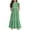 Green, variant on Mikilon Girls Loose Plain Short Sleeve Casual Pocket Ruffle Swing Long Maxi Dress for 6-12 Years Kids