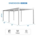 thumbnail image 2 of Mondawe 13x25 ft Aluminum Outdoor Pergola Gazebo with Adjustable Louvered Roof and Solar-Powered LED Lights – Modern Weather-Resistant Patio Shade Structure, 2 of 8
