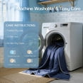 thumbnail image 5 of Cooling Comforter Full/Queen Size with Tencel™ Fill, Cooling Blankets for Hot Sleepers & Night Sweats，Double-Sided Cold Blanket All Season Breathable Lightweight Duvet, 90x90 Inches, Blue, 5 of 8