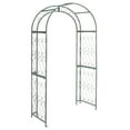 thumbnail image 6 of SAFAVIEH Pagan Outdoor Patio Trellis Arch, Antique Green, 6 of 10