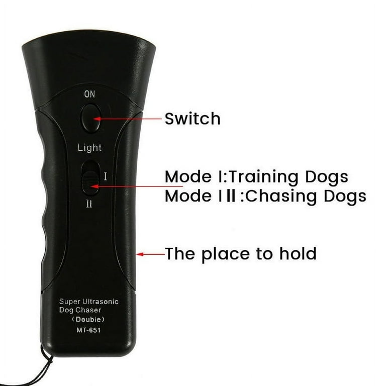 Ultrasonic Anti Dog Barking Trainer LED Light Gentle Chaser