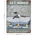 thumbnail image 2 of Get Naked Just Kidding This is A Half Bath Penguin Art Vintage Tin Sign Penguin Lover Gift Bathroom Decor Plate Plaque Metal Tin Sign Birthday Anniversary Housewarming Gift 12"x16", 2 of 8
