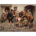 thumbnail image 3 of Franz von Defregger 24x19 Black Modern Framed Museum Art Print Titled - The Strength Sample (1898), 3 of 5