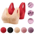 thumbnail image 3 of 2 Pack Button Front Convenience Bras for Seniors Women Plus Size Cozy Soft Everyday Bralette 18-Hour Comfort Bra, 3 of 9