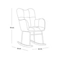 thumbnail image 2 of Silla mecedora sillon reclinable moderno decorativo ilios innova  london gris claro, 2 of 9