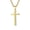 Gold no chain, variant on Unisex Stainless Steel Simple Classic Religion Beveled Edges Cross Pendant Couple Amulet Crucifix Necklace Prayer Bless Silver No Chain
