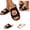 Black, variant on Halloween Slippers for Women Funny Pumpkin Print Open Toe Plush Cotton Slippers Anti-slip House Warm Shoes