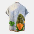 thumbnail image 4 of JURANMO St. Patrick's Day Shirts for Men Short Sleeve Button Down Shirts,Men's 2025 Trendy Shamrock Leprechaun Pattern Printed Tops Casual Loose Lapel Collar Tee with Front Breast Pocket, 4 of 6