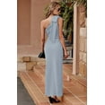 thumbnail image 3 of PRETTYGARDEN Women's Summer One Shoulder Long Formal Dresses Sleeveless Ruched Bodycon Wedding Guest Slit Maxi Dress, 3 of 9