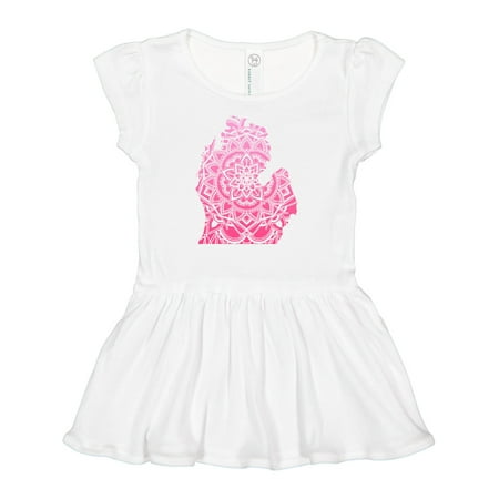 

Inktastic Michigan Silhouette Mandala Gift Baby Girl Dress