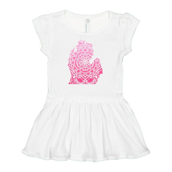 Inktastic Michigan Silhouette Mandala Girls Baby Dress