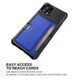 thumbnail image 5 of Dteck Wallet Case for iPhone 12 / iPhone 12 Pro 6.1 inch, Heavy Duty Hard Silicone Shockproof Card Slots Wallet Case Built-in Metal Magnetic Iron, Blue, 5 of 9