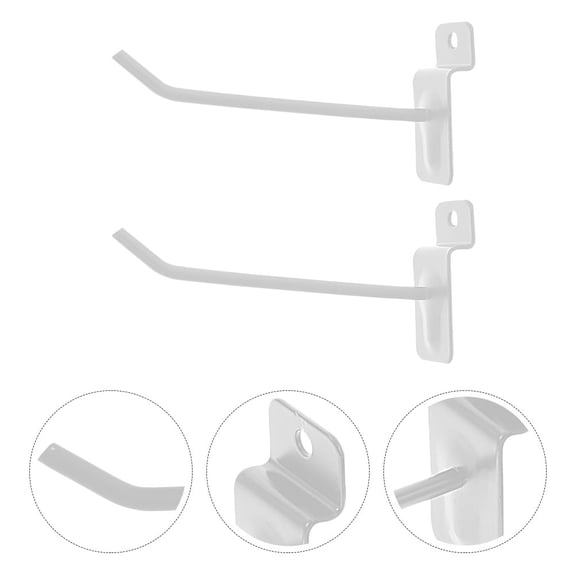 Masteelf 10 Pcs Goods Shelf Hook Peg Hooks for Pegboard Shelving White