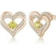 thumbnail image 1 of Pendientes de tuerca de plata de ley 925 con piedra natal, joyería para mujer, chapado en oro blanco/rosa, San Valentín, Navidad, aniversario, cumpleaños, joyería, regalos para él, 1 of 5