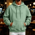 thumbnail image 2 of UDAUDU Mens Fleece Hoodie Oversized Drawstring Hooded Sweatshirt | Long Sleeve Hood Drawstring Vintage Running Warm Fall Winter Clothes XL, 2 of 9