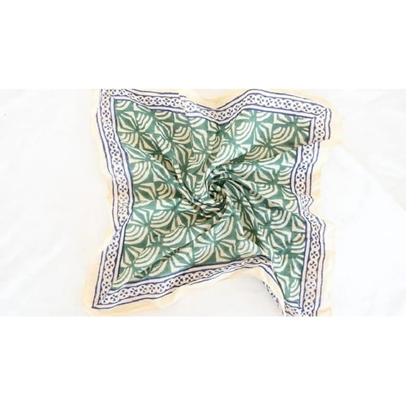 Organic Cotton Bandana Scarf, Paisley Design Scarf, Vibrant Color, Winter Scarfs, Unique Design Block Print Bandana