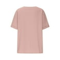 thumbnail image 5 of Summer Saving Clearance Womens Tshirts, Xunlbb Women's Casual Breasted Cardigan Shirt Short Sleeved(Pink,M), 5 of 7