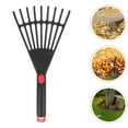 thumbnail image 2 of KAKOWELY Leaf Rake Plastic Rake Gardening Rake Tool Small Garden Rake with Handle,13.39X"X6.69"X1.18", 2 of 5