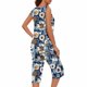 thumbnail image 5 of Conjunto de Verano para las Mujeres Impreso Cuello Redondo sin Mangas Y Pantalones, Casual Dos Piezas para las Mujeres, 5 of 8