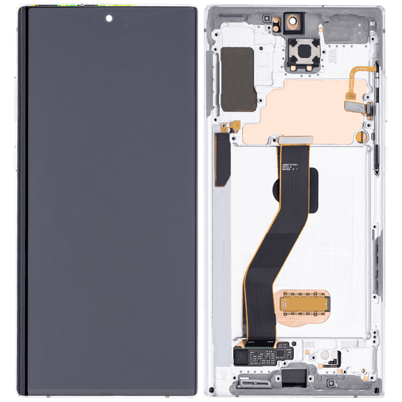 Replacement OLED Assembly With Frame Compatible For Samsung Galaxy Note 10 Plus / 5G (Aftermarket Plus) (Aura White)