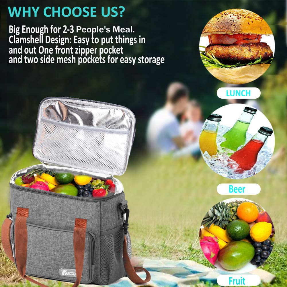 Adult Lunch Boxes For Men Heavy Duty Insulated Freezable Lunch  Bags For Women Work Large Hard Lunch Pail As Thermal Thermos Tote Cooler:  Home & Kitchen