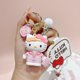 thumbnail image 2 of Sanrioed Kawaii dibujos animados 3D Hello Kitty llavero suave Pvc Anime goma lindo gato Kt llavero correa de muñeca, 2 of 4