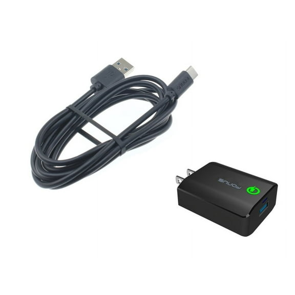 18W Adaptive Fast Home Charger 6ft Turbo USB Type-C Cable Adaptive Adapter Wall Travel AC Power K1D for LG G5, V20, G6, V30 V50 ThinQ 5G, V40 ThinQ, V35 ThinQ, Q7 Plus, Google Nexus 5X