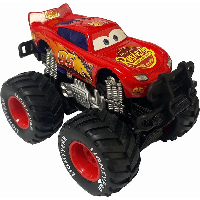Coche de juguete Flmenunu Big Wheel McQueen, fundición a presión a escala 1:55