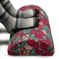 thumbnail image 3 of Floral Foot Rest, Folklore Inspired Blooming Flower Petals Pattern in Warm Vintage Tones, Non-Slip Backing Adjustable Ergonomic Memory Foam Leg Support for Office, Peach Dark Coral, by Ambesonne, 3 of 5