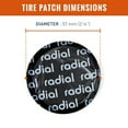thumbnail image 2 of RockTrix Medium Radial Tire Patches, Pack of 50, 2-1/4" Diameter (57mm), Round Rubber Repair Patch for Tubeless Tires, 2 of 6