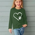 thumbnail image 5 of MeetoTime Girls Long Sleeve Tops Spring Fall Crewneck Heart Printed Dressy Tunic Tops Children's Pullover Undershirt, 5 of 5