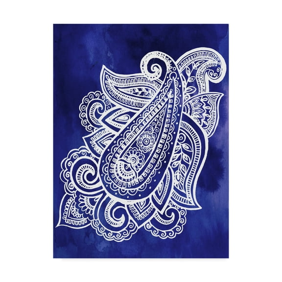 Trademark Fine Art 'Indigo Paisley I' Canvas Art by Jennifer Paxton Parker