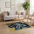 thumbnail image 2 of ODIKA Circle Nautical Octopus Vintage Creature Coral Motif Dotted Border Pet Friendly & Kids Safe Play for Playroom, Bedroom, Reading Nook, 2 of 6