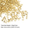 thumbnail image 2 of Triturado Vidrio Chips 100g/3.5oz 2mm-4mm Irregular Metálico Brillante Vidrio para Artesanía Bricolaje Jarrón Relleno Epoxi Resina Decoración, Dorado Tono, 2 of 5
